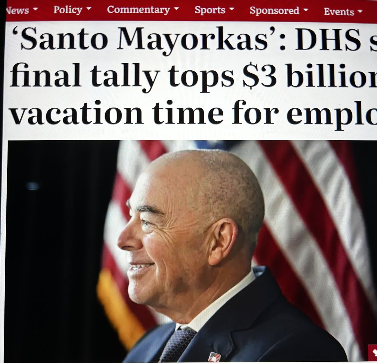 Alexandra Mayorkas  sticks it to us once again. I WONDER IF HE REMEMBERS HE IS THE ONLY ONE WITH  NO PARDON?? Just like back stabbed joe Biden. Santa Mayorkas increased all HHS employees yearly to a full 6 weeks a year which will cost tax payers 3 BILLION a year. Trump will arest