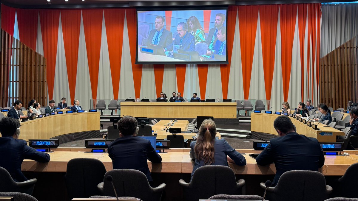 PakistanUN_NY's tweet photo. Pakistan joins the Council for the eighth time as a non-permanent member, and we do so with a deep sense of responsibility, humility and conviction. Our approach to international peace and security is grounded in the purposes and principles of the UN Charter, especially the peaceful resolution of disputes, the rule of international law, and the primacy of multilateral cooperation.

We remain committed to serving as a bridge between the Security Council and the broader UN membership, fully mindful that peace and security are the shared responsibility of all Member States, and that the work of this Council must reflect the collective will and conscience of the international community.

This morning, the Security Council adopted its Programme of Work for July. In preparing it, we have aimed for a balanced, transparent, and consultative approach, mindful of the already dense calendar, while ensuring space for reflection and dialogue on issues of enduring importance.

Ambassador Asim Iftikhar Ahmad, President of the UN Security Council and Permanent Representative of Pakistan to the United Nations, speaks at a wrap-in session with UN Member States
