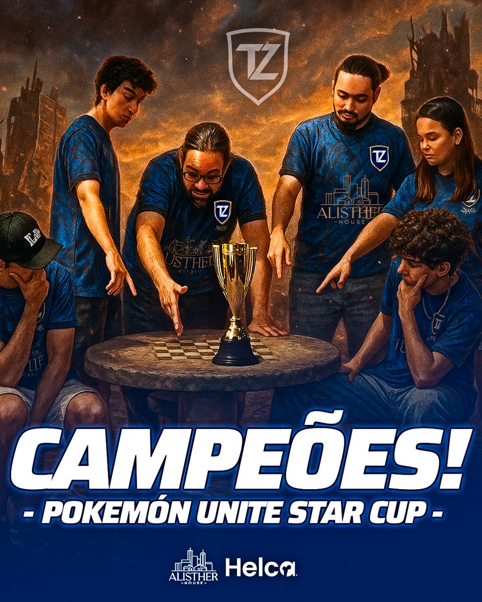 TuzzyEsports's tweet photo. 🏆 CAMPEÕES DA STARCUP! 🏆
Nosso time de Pokémon Unite acaba de conquistar o título da Star Cup, mostrando garra, entrosamento e MUITA gameplay de alto nível!
#ThisIsTuzzy
#StarCup #PokemonUnite #GoTuzzy https://t.co/fZCOf5SGCJ