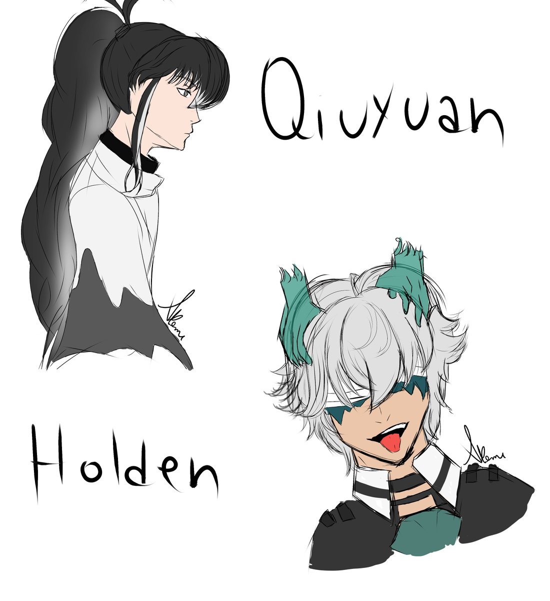 Mah1036101's tweet photo. Some quick sketches I did of a few gacha husbands

#AshEchoes #HSRFanart #fanart #Etheriarestart #WuWaFanart #WutheringWaves #Phainon #Qiuyuan https://t.co/sD9PZg1zSg