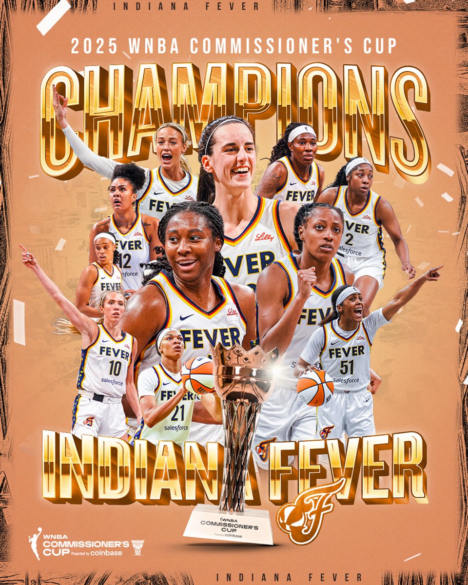 🏆 For the FIRST TIME in franchise history, the @indianafever are your 2025 WNBA Commissioner's Cup Champions!

Commissioner’s Cup presented by <a href="/coinbase/">Coinbase 🛡️</a> 🏆

#WelcometotheW