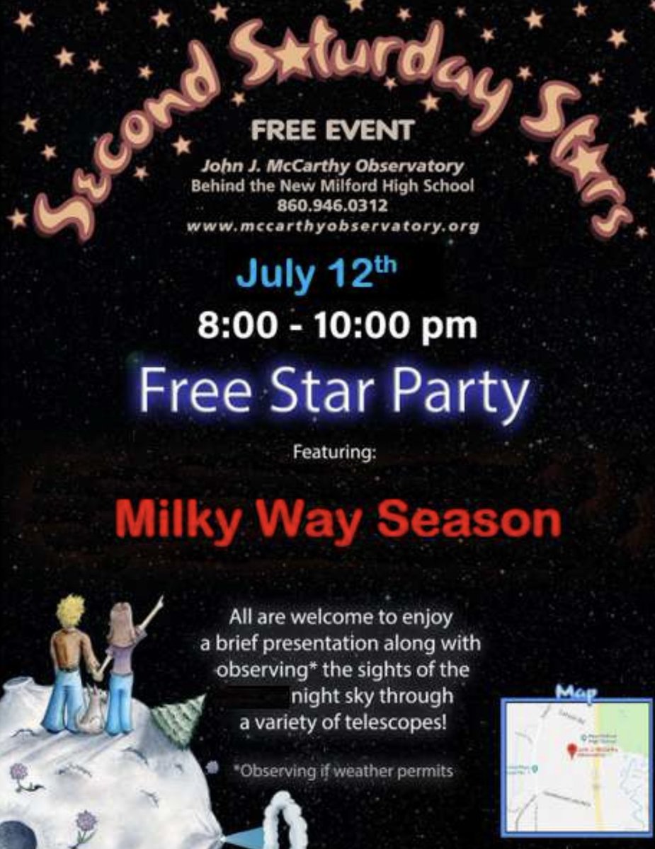 Our next open house is July 12th, 8:00-10:00 pm.  Enjoy a brief discussion on our home galaxy, the Milky Way, and telescope views of the night sky if weather permits.