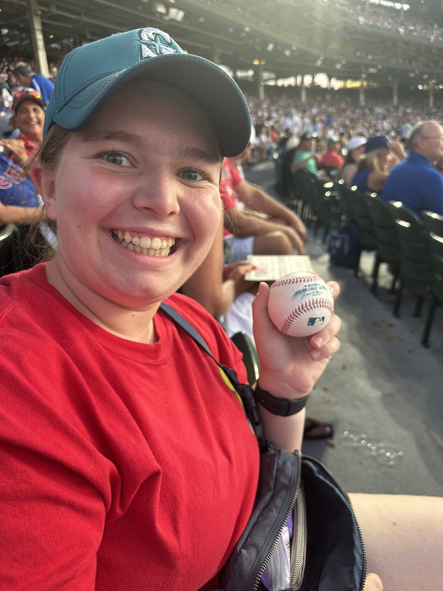 Night made! Gabby caught a foul ball without a glove at the <a href="/Cubs/">Chicago Cubs</a> game tonight! <a href="/hubacious/">Dan H</a>