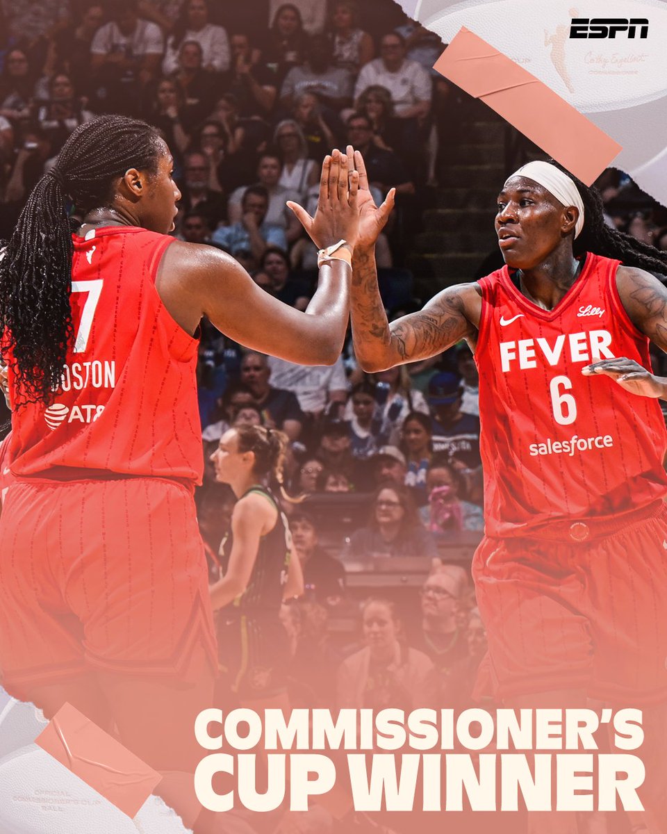 INDIANA IS THE NEW COMMISSIONER'S CUP CHAMPION 🏆 

The Fever stop the Lynx from completing the repeat 😤