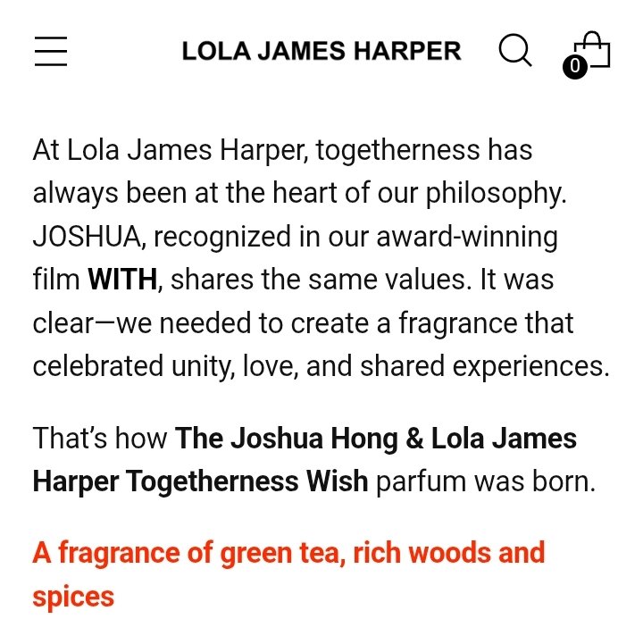 'Togetherness' is a fragrance that celebrates unity, love, and shared experiences. 🤍 

Please show a lot of love to JOSHUA's first perfume collaboration with LOLA JAMES HARPER <a href="/LJH_paris/">LolaJamesHarper</a>! 

TOGETHERNESS WITH JOSHUA 
#JoshuaXLolaJamesHarper
#JOSHUA #조슈아 <a href="/pledis_17/">세븐틴(SEVENTEEN)</a>