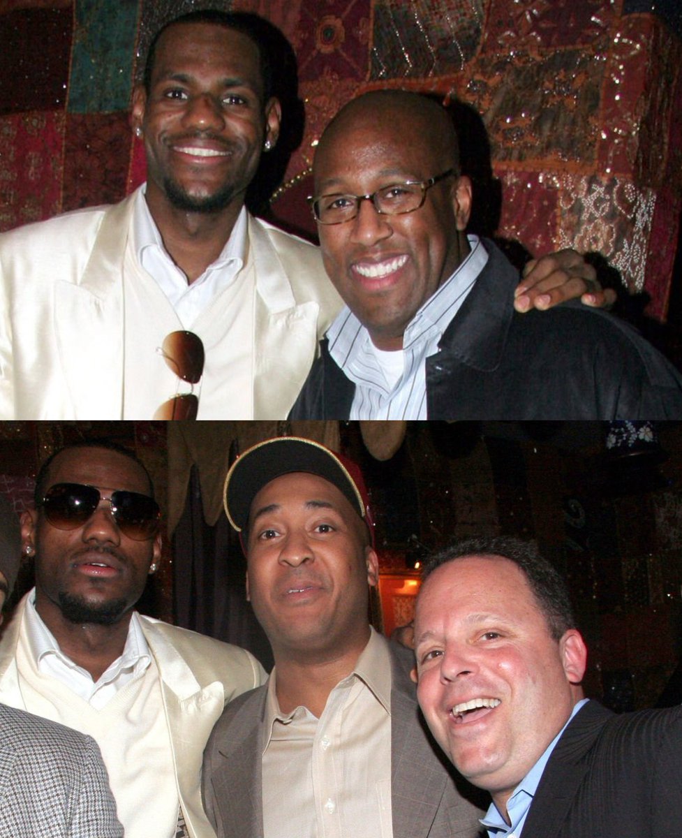 LeBron James with his new coach and new agents at his 21st birthday party in 2005