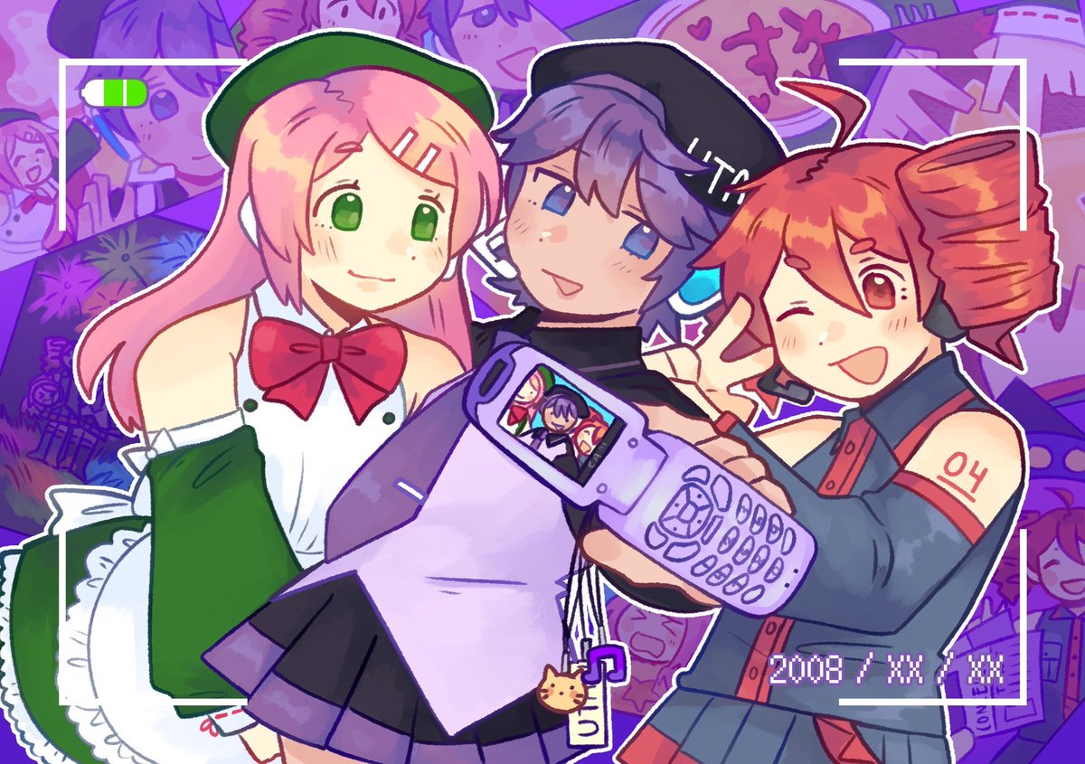 [utau] selfie💚💜❤️