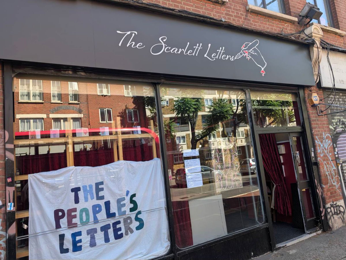 At 4am, Tues 2 July, the director Marin Scarlett and a team of around 20 people illegally drilled into the newly occupied The People’s Letters bookshop (formerly The Scarlett Letters) to clear it out. Three workers were sleeping downstairs, including one who is 27 weeks pregnant.