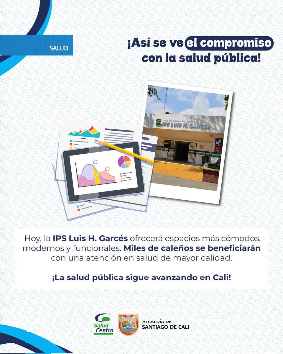 🔧 ¡Cali se prepara para una mejor atención en salud! 🏥

Muy pronto, la IPS Luis H. Garcés tendrá espacios renovados y pensados para mejorar la experiencia de los usuarios. 💙✅

#RedDeSaludDelCentro #SaludPública #IPSLuisHGarces