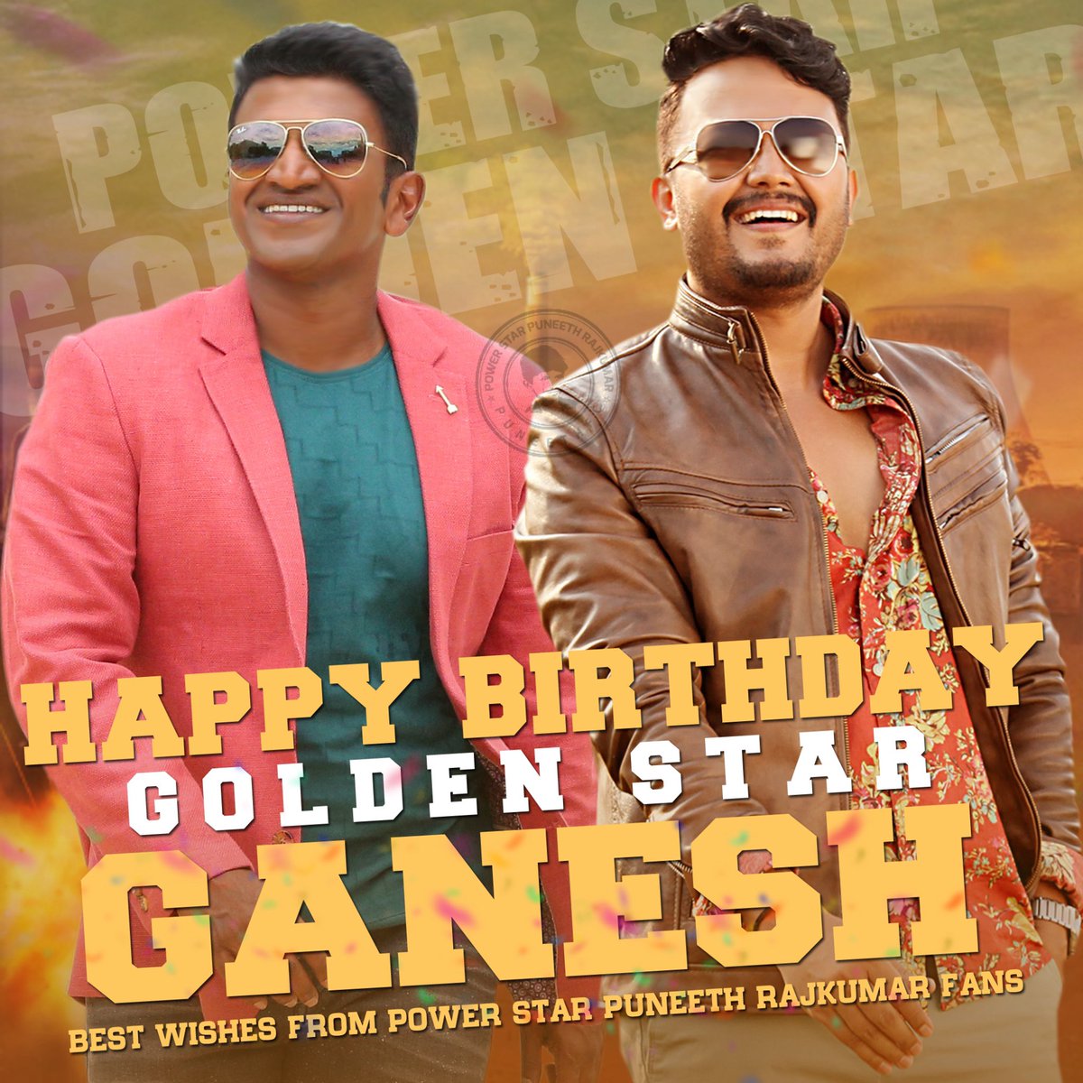 Wishing a very happy birthday to <a href="/Official_Ganesh/">Ganesh</a> ❤️🧁
Have a blockbuster year ahead 🎞️
Best wishes from <a href="/PuneethRajkumar/">Puneeth Rajkumar</a> fans 🖤

#HBDGanesh #HappyBirthdayGanesh #GoldenStar #Ganesh #Appu #PowerStar #PuneethRajkumar #DrPuneethRajkumar #PuneethFCWishes #PuneethFC