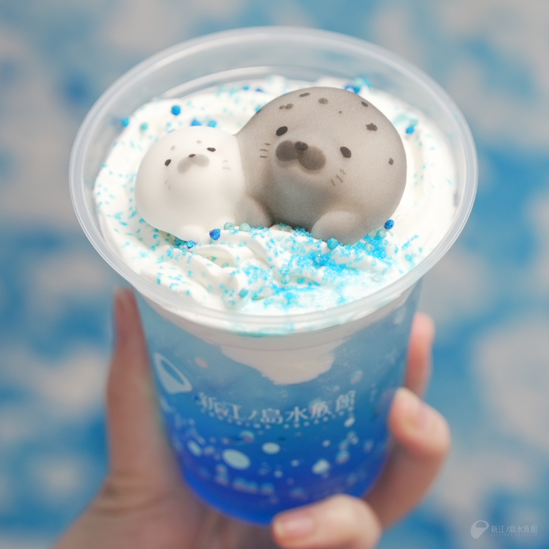 🆕あざらし親子のライチソーダ

マシュマロのアザラシ親子がかわいい、オーシャンカフェの新メニュー！

ブルーのソーダと白いホイップクリームが涼しげです🦭☁💙

enosui.com/shop_oceancafe…