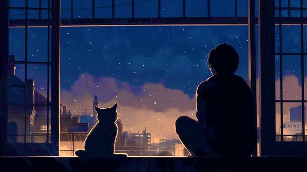 It's been another hot day here at Fort Cattis, but a breeze is blowing tonight and we're all crowding into the windows to enjoy it. We hope this breeze blows our goodnight hugs to all who are lonely, anxious, or just in need of a hug. (We promise to send it on cooling air...)