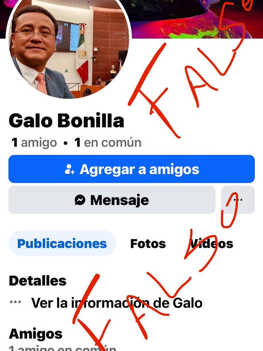 GaloBoniH's tweet photo. A TODOS MI CONTACTOS LES INFORMO QUE ESTE PERFIL ES FALSO  (Para que tomen sus precauciones) https://t.co/25Bx9c2XIf