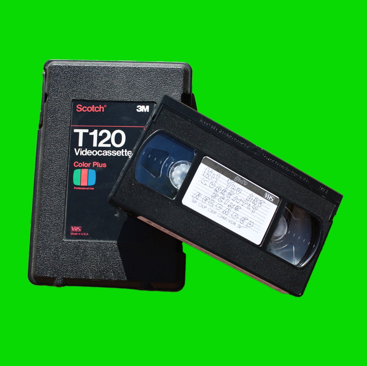 NOW LOOPING ON VHS 📼 

HI! YOU ARE CURRENTLY BEING RECORDED in rare 4:3 format, packed in a T120 case with built-in features for VCR use such as a spring-loaded door and reel lock mechanism 🤯 

LIMITED TO 5 COPIES ONLY. Available exclusively at stupidco.biz
