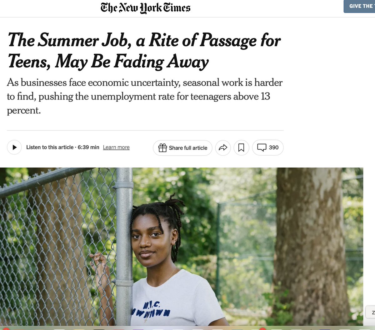 Youth unemployment rate continues to explode in both Canada and the United States while there is no hope on the horizon for working parents' summer child care crisis. 

Almost as if we should all be working together instead of against each other.