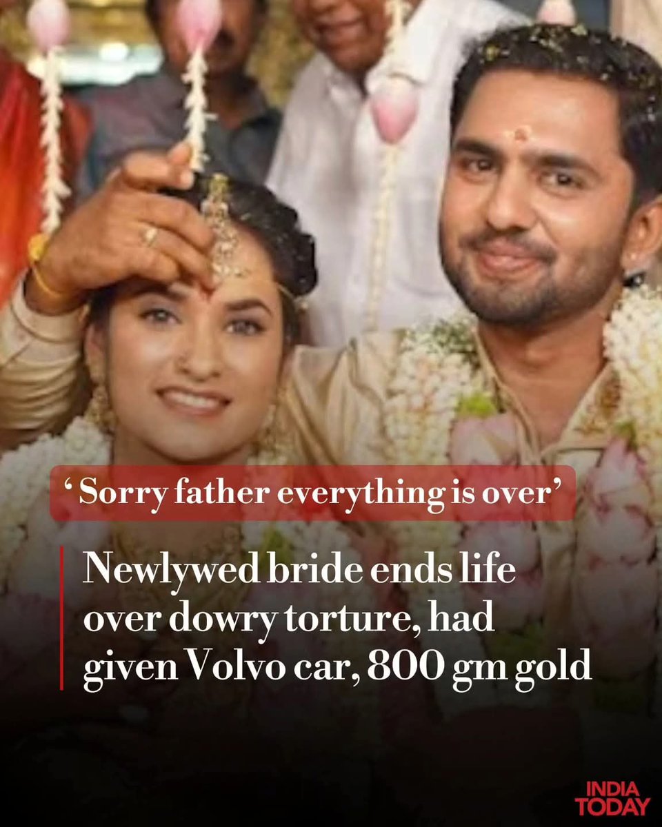 shubhenduk's tweet image. #TigerTalks🐯

Gold digging Men

A 27-year-old woman died by suicide in #Tiruppur, #TamilNadu, reportedly due to torture over dowry by her husband and in-laws. The deceased, #Ridhanya married 28-year-old #Kavinkumar in April this year. 

According to reports, the marriage…