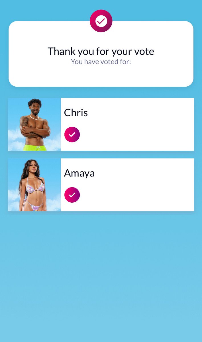 Only right answer #LoveIslandUSA