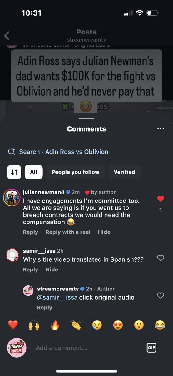 StreamCreamTV's tweet image. Julian Newmans Response To Why He Needs 100k to Fight For BrandRisk