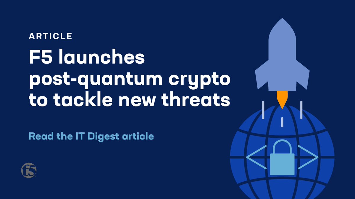 🛡️ Preparing for a Quantum-Safe Future 🛡️ 

F5 stands apart as the first vendor to offer a fully integrated, scalable platform that merges application delivery with security. Learn more about application security for the quantum age: ms.spr.ly/6015S2r8L via <a href="/ITDigestmag/">ITDigest</a>