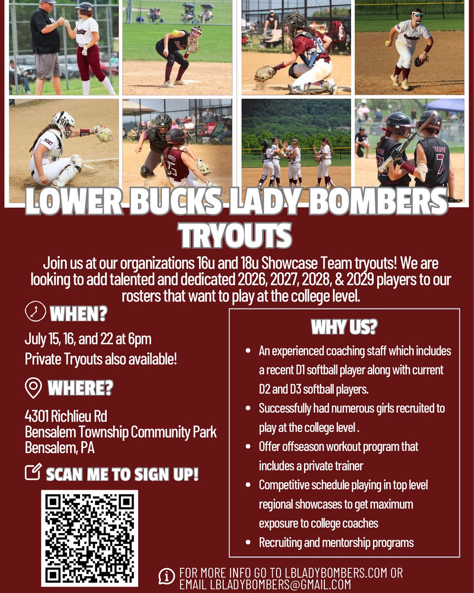 Lady_Bombers's tweet image. Tryouts are around the corner. Join a great organization that has success in recruiting without costing you a small fortune.