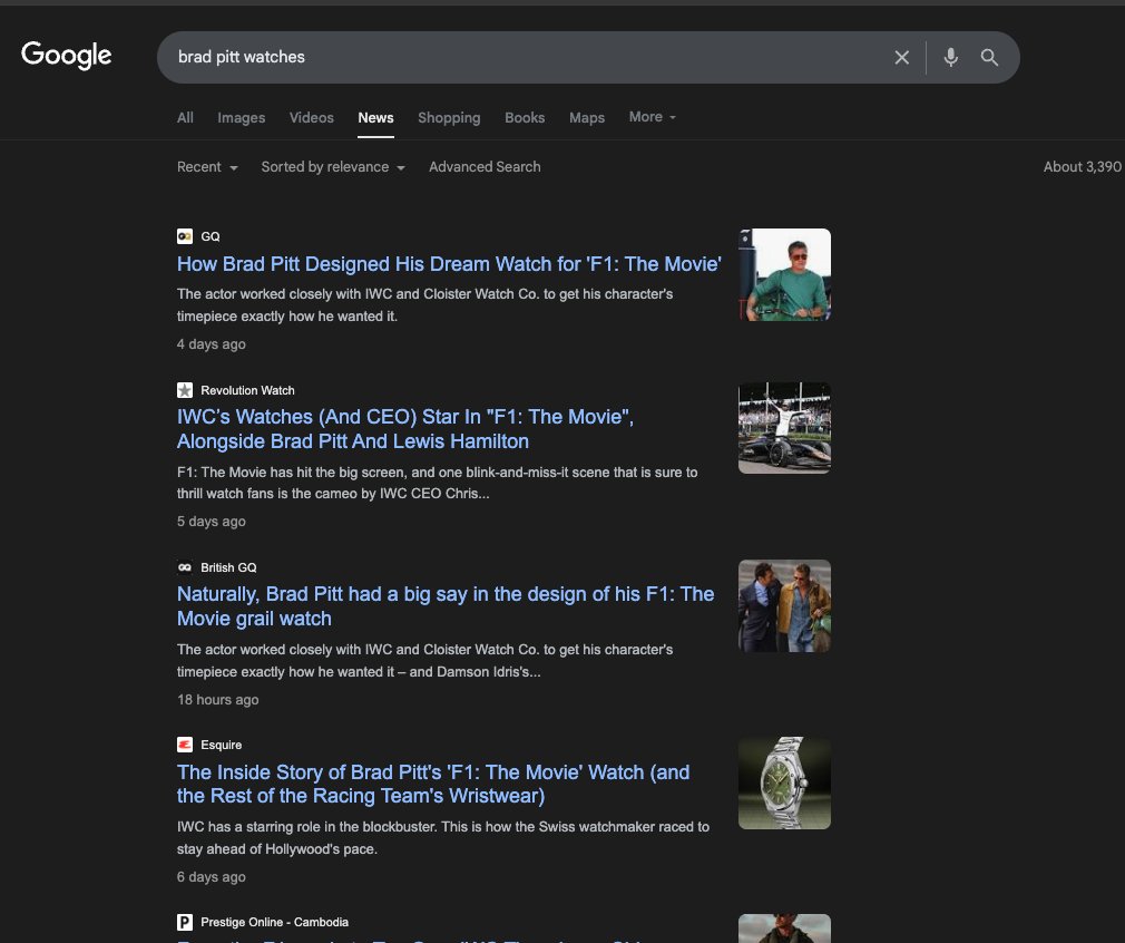 LucWiesman's tweet image. It has been 16 years and 6 months since we started writing about men's watches. Somehow, after all that time, Google does not consider us 'relevant'. 

How the hell is this even possible? #google #googlenews