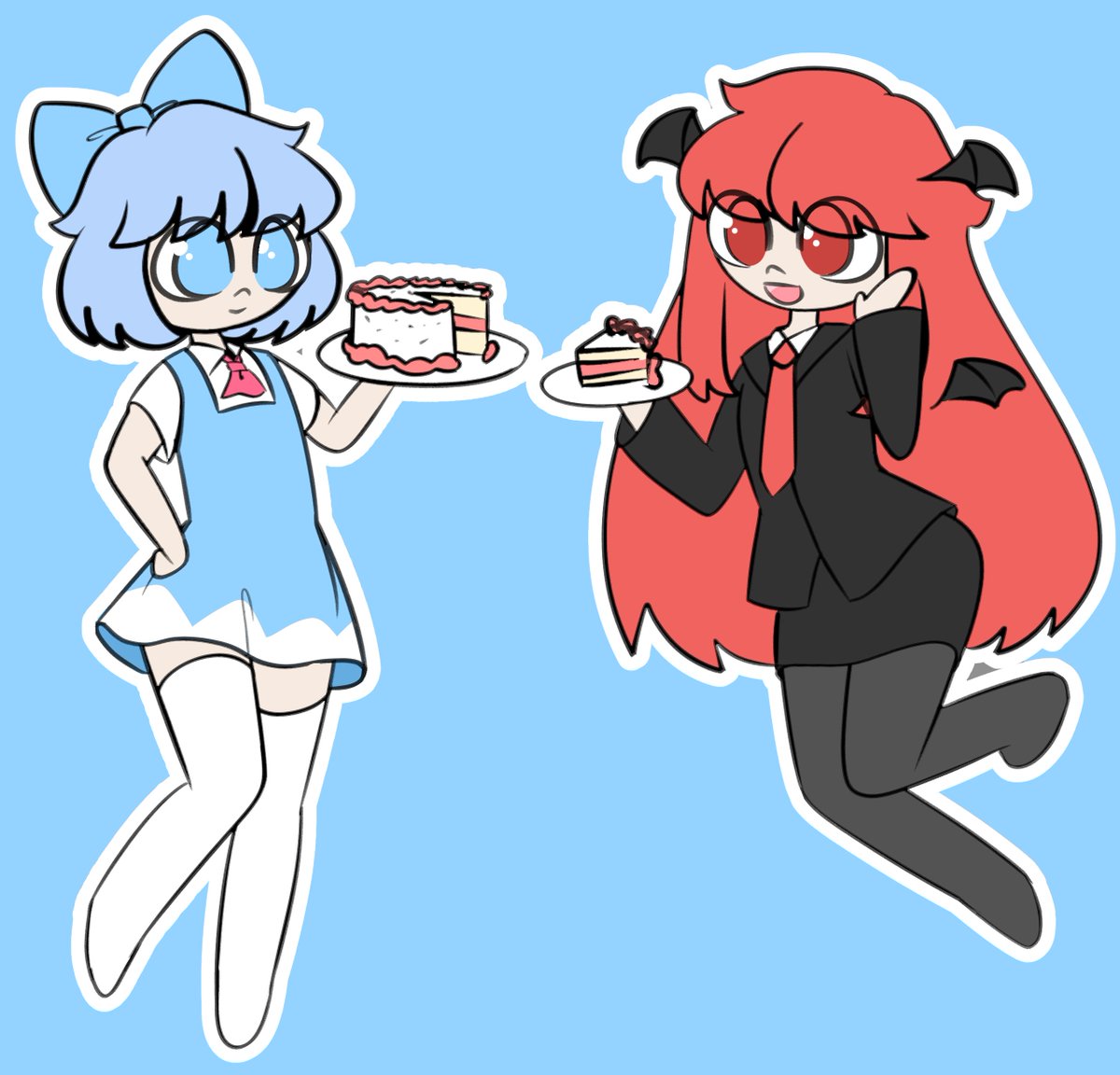another old sketch of cirno and koakuma sharing some cake
no idea what i was thinking with this