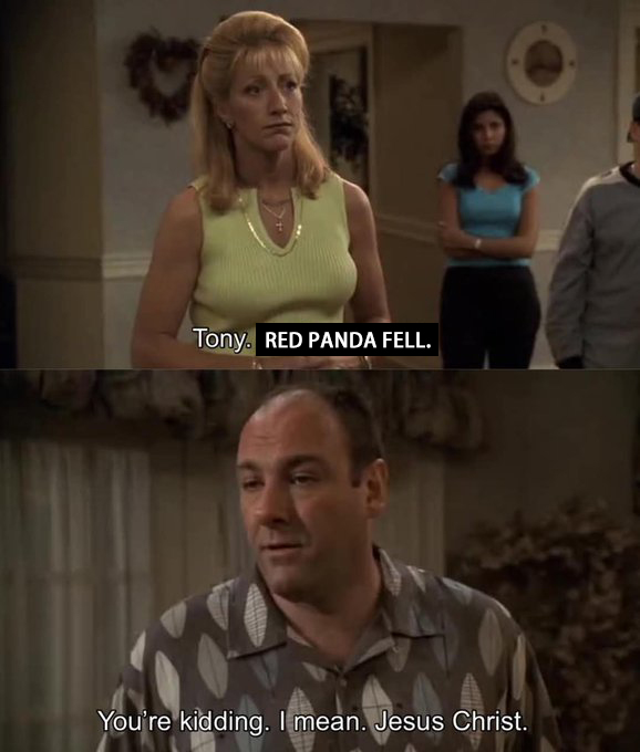 PJM75TWEETS's tweet image. Get well soon, Red Panda!  #Sopranos CC: @orange_peelbeef