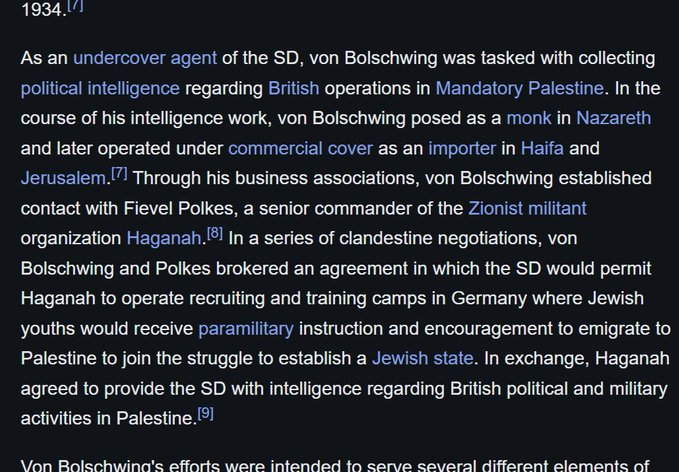 fedelmayer's tweet photo. Nazi germany allowed zionists to establish militaristic training camps for jwish youths on German territory in order to prepare them to take over their holy land. In exchange zionist terrorist organisation "Haganah" provided the nazis w intelligence about the British in Palestine https://t.co/NFaGb86Ss7