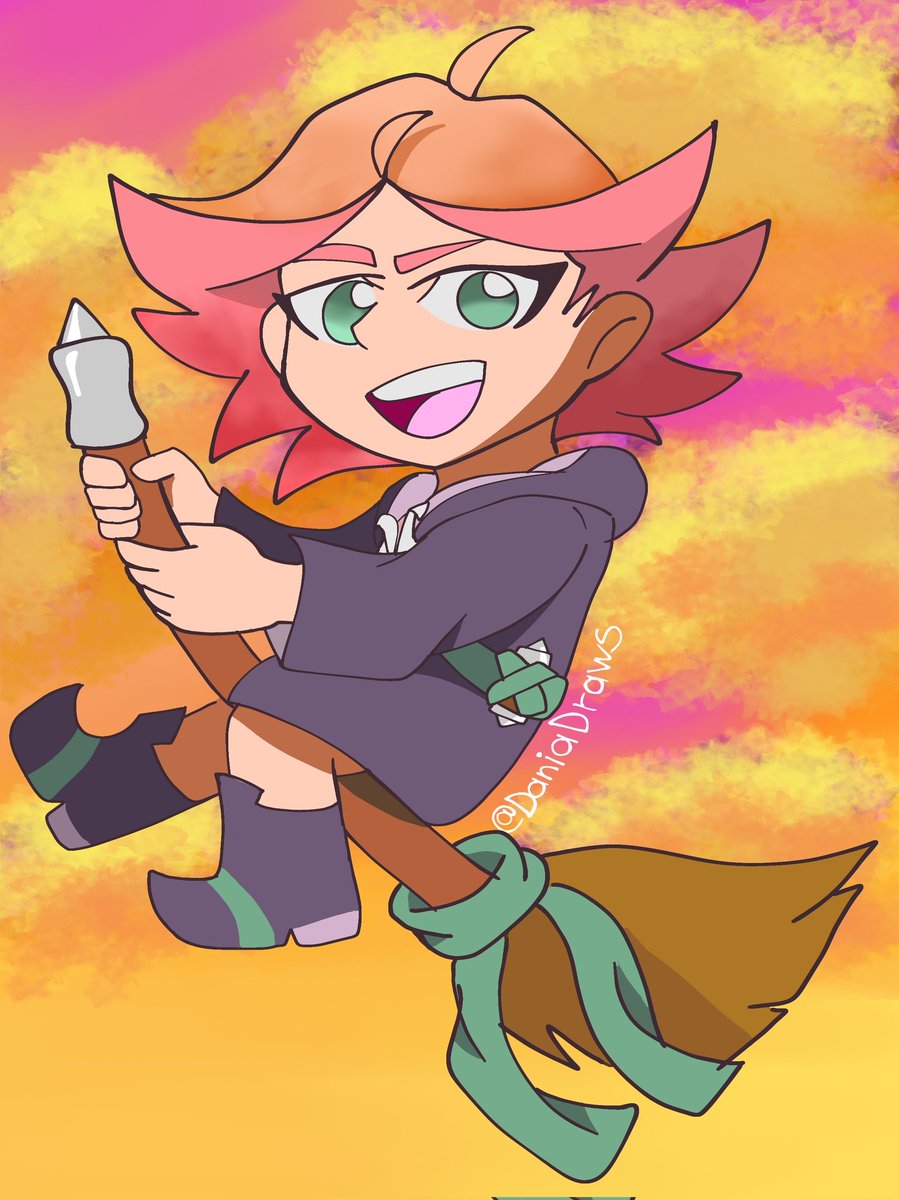 DaniaDraws's tweet image. Now it's the rebel Amanda O'Neill's turn. 🔥✨🪄#LWA_jp #LittleWitchAcademia