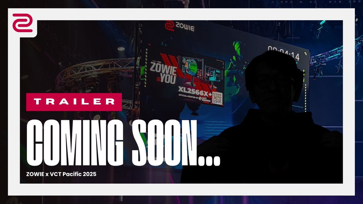 【特別企画】
過酷な舞台裏には、もう一つの物語があった。
ZOWIE × VCT Pacific 2025
特別なゲストとともに歩んだ、心に残る旅路。
まもなく、その全貌が明らかに。

オフィシャルトレイラービデオ
👉youtube.com/watch?v=NReuPD…

#ZOWIEisYOU #VALORANT #VCTPacific #Esports #Gaming #ZOWIE