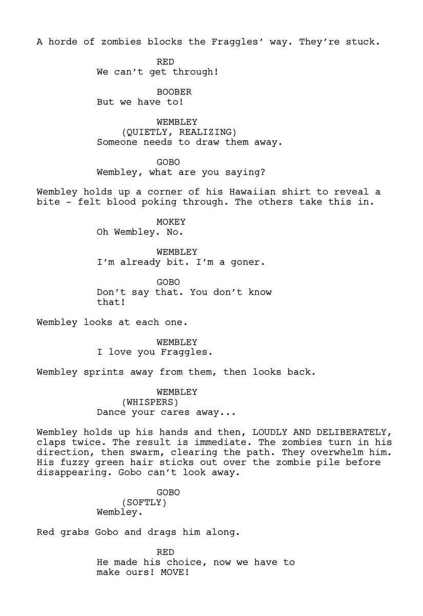 Please enjoy one page from Fraggle Walk, my Fraggle Rock / Walking Dead crossover film.