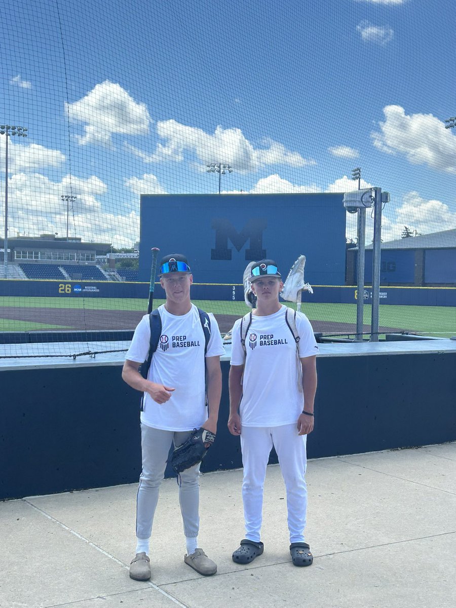 Couple of our guys representing at the <a href="/PrepBaseballMI/">Prep Baseball Michigan</a> Underclass Games. Two of the best two way guys in the 2028 Class, <a href="/TylerCrook_22/">Tyler Crook</a> and <a href="/PrestonScheff10/">Preston Scheffler</a>