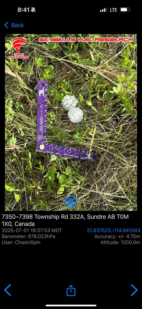 CloudRazor #3 deployed a SkyFall sensor into a wall cloud on a supercell West of Sundre today.  Bases were high (1.8km), but CloudRazor got there in a couple of minutes.  More later… <a href="/teamdomcanada/">teamdomcanada</a> <a href="/ReedTimmerUSA/">Reed Timmer, PhD</a> #ABStorm Legal Sub-250g drone flight in Canada, custom hardened