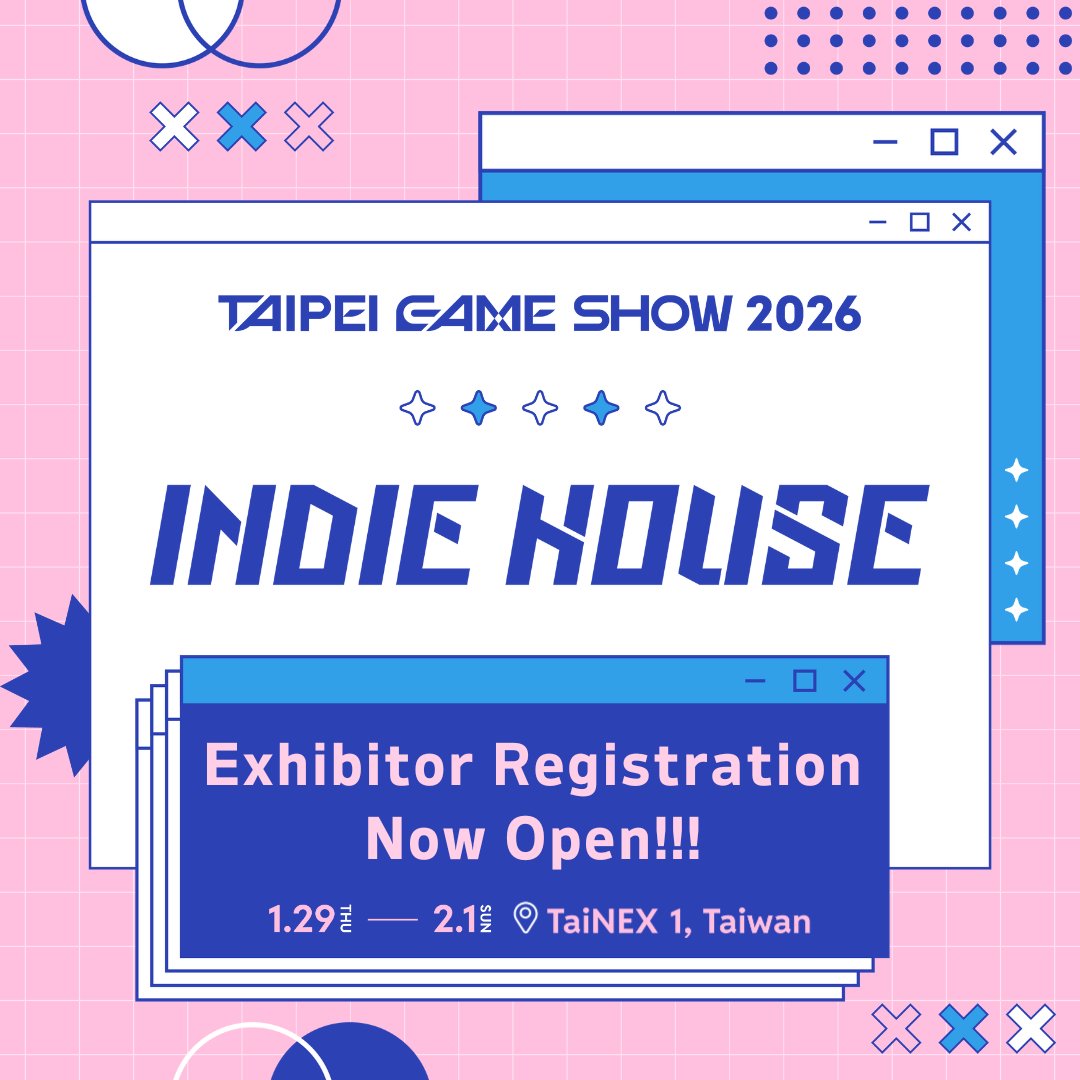 TaipeiGameShow's tweet image. Hey, have you heard the news?
INDIE HOUSE is now open for Exhibitor Registration!
The annual indie game celebration is ready to kick off—don’t miss your chance to be part of it!
📅Registration Period: Now until October 15
🔗 Sign up here: tgs.tca.org.tw/indie_applicat…
Let the journey…