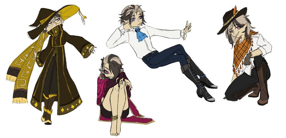 Azu_Xo_Solstice's tweet image. It started off as trying to draw them from memory but i quickly gave up after the first one and opted to just make them outfits which was more fun #CrimzonMuze