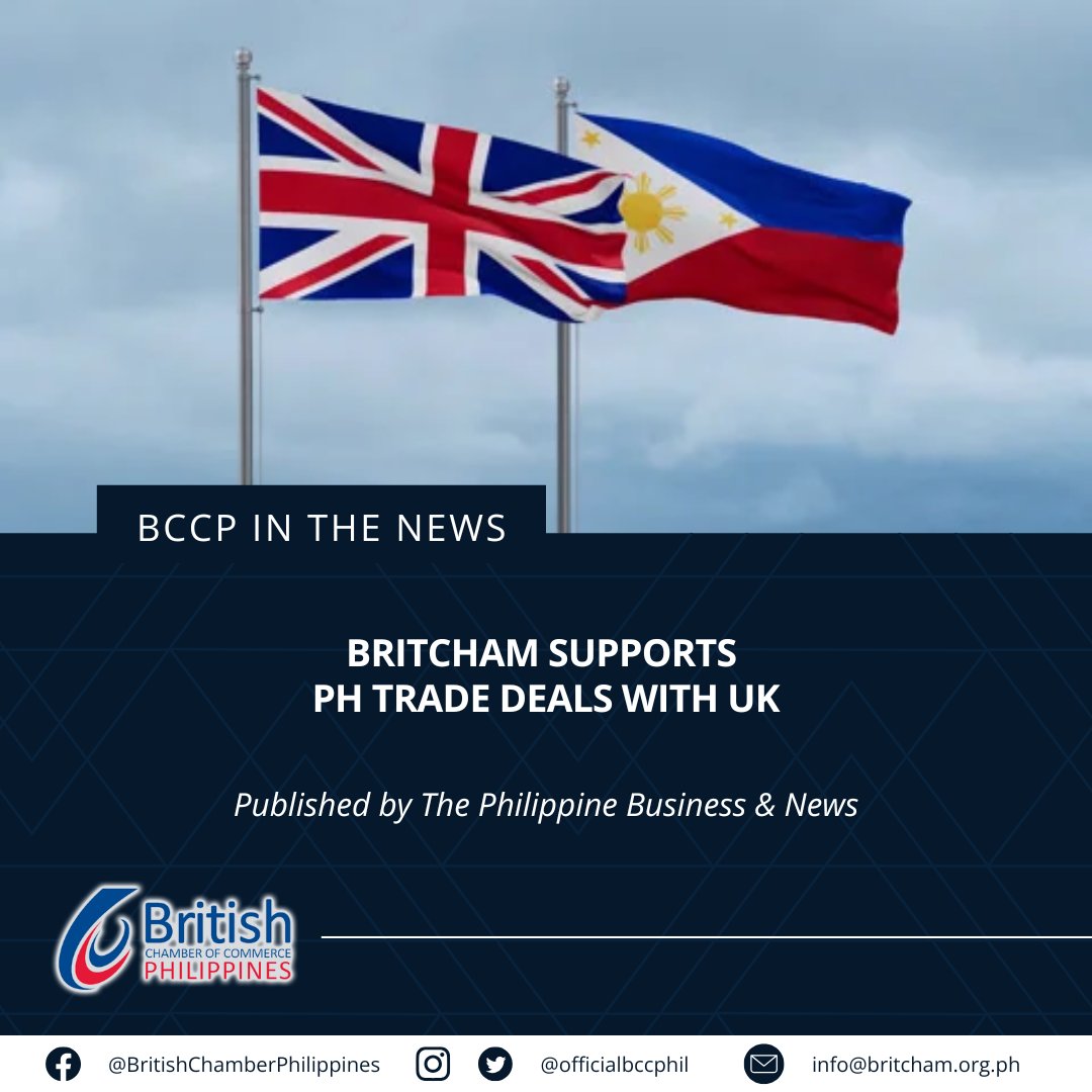 #BCCPinTheNews | BritCham supports PH trade deals with UK

Read the full article ⬇️
thephilbiznews.com/2025/06/27/bri…

#BCCP2025 #BCCPinAction