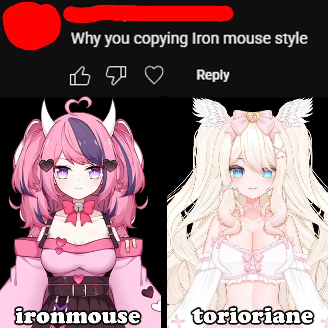me when im EVIL and blatantly copy ironmouse😈 (with love of