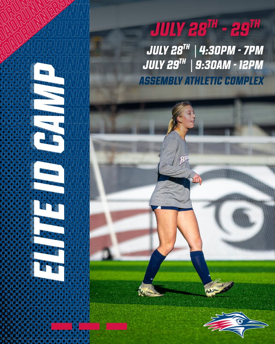 Join us for our summer Elite ID Clinic. Register now before spots fill up! 

🔗click the link below to register
roadrunnerswomenssoccercamps.com/summer-id-camp… 

#GetRowdy🔴🔵