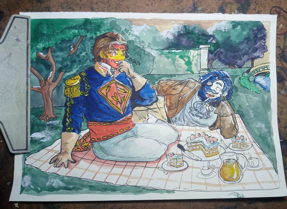 Intenté replicar el dibujo para felicitar a mi querida Rodenn. ¡No me olvidé de su cumpleaños! ¡Estaba ocupada con mi trabajo! 

<a href="/RoDenn_Mmdisimo/">✨RoDennKnight✨</a> 
#CountryHumans