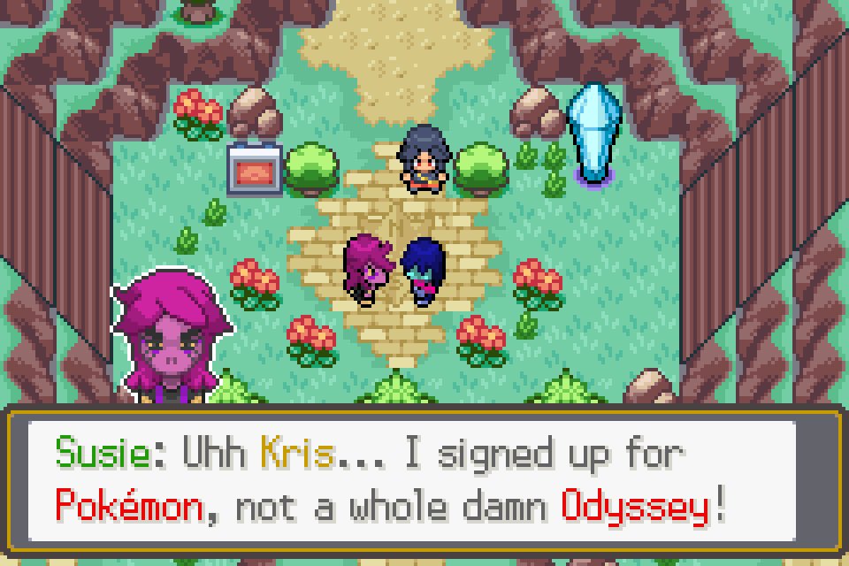 “GOD FUCKING damnit KRIS where the FUCK are we!?” #deltarune 

(I love how Susie’s sprite turned out)