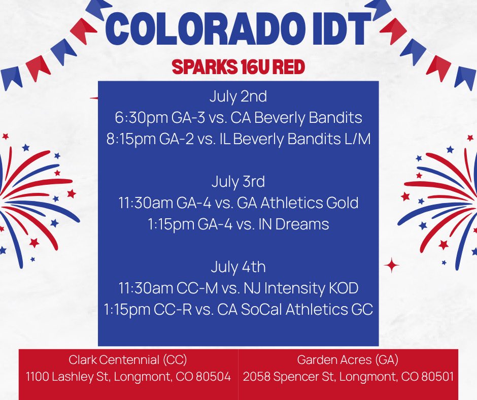 Mady Eidle (@madyeidle) on Twitter photo Pool play starts tomorrow!!!
<a href="/Sparks16uRed/">sparks 16u red</a> <a href="/SparksPremier18/">Coach Abbie Madison</a>
<a href="/SwatSoftball_/">Swarthmore Softball</a> <a href="/kuchta_sabrina/">Coach K</a> <a href="/CoachSims_JSU/">Hayley Sims</a> <a href="/Winthropsoftbal/">Winthrop Softball</a> <a href="/christine_roser/">Christine Roser</a> Pool play starts tomorrow!!!
<a href="/Sparks16uRed/">sparks 16u red</a> <a href="/SparksPremier18/">Coach Abbie Madison</a>
<a href="/SwatSoftball_/">Swarthmore Softball</a> <a href="/kuchta_sabrina/">Coach K</a> <a href="/CoachSims_JSU/">Hayley Sims</a> <a href="/Winthropsoftbal/">Winthrop Softball</a> <a href="/christine_roser/">Christine Roser</a>