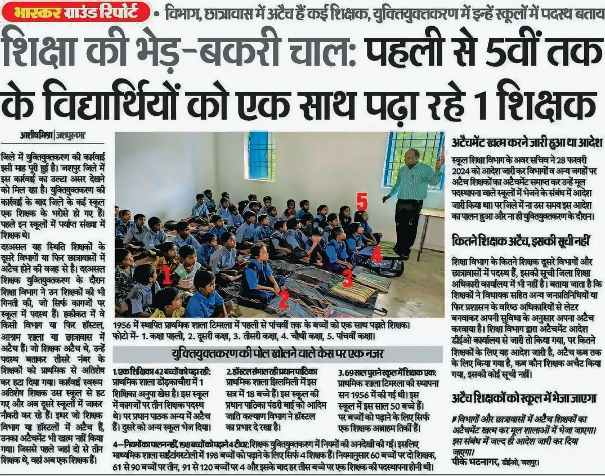 छत्तीसगढ़ की जनता को युक्तियुक्तकरण और अतिशेष शिक्षकों के नाम का चूरन देने के बाद भी स्कूल के बच्चे आज क्यों शिक्षकों की कमी के वजह से हड़ताल करने को मजबूर हैं?

युक्तियुक्तकरण के समय तो बड़े-बड़े दावे किए जा रहे थे कि युक्तियुक्तकरण से ये फायदा होगा, युक्तियुक्तकरण से वो फायदा