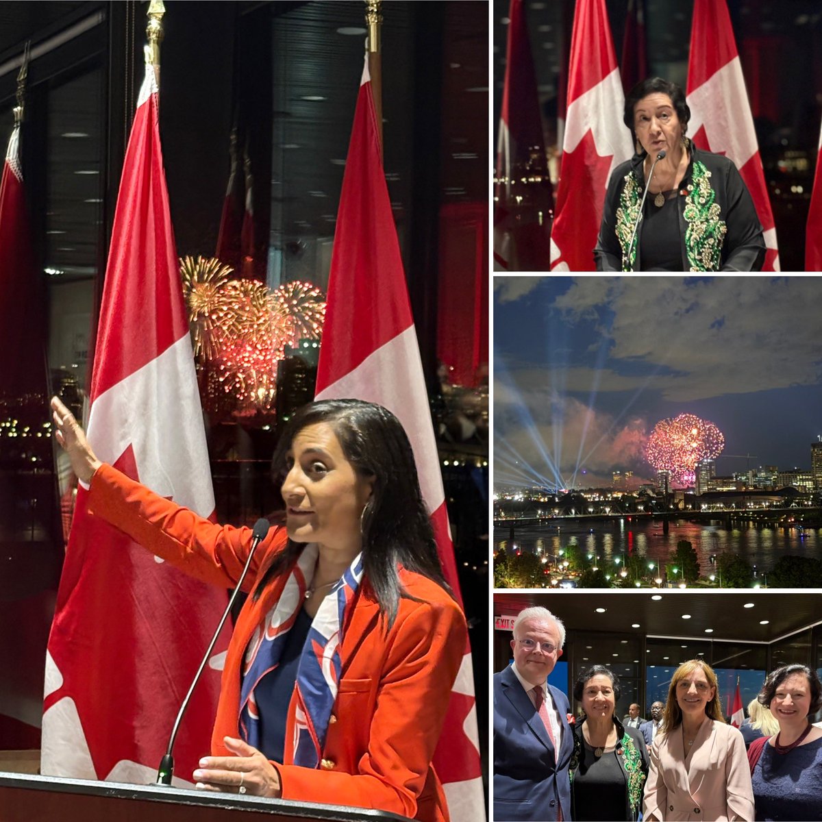 Celebrating #CanadaDay at <a href="/GAC_Corporate/">Global Affairs Canada</a> with the Honorable Foreign Minister <a href="/AnitaAnandMP/">Anita Anand</a> and our Dean Son Excellence l’Ambassadrice du Maroc Souriya Otmani 🇱🇺🇨🇦 
Vive le Canada 🍁 <a href="/LUinOttawa/">LUinOttawa</a>