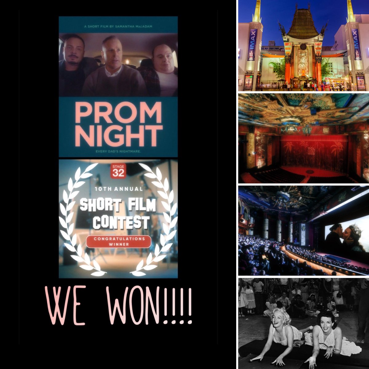 I wasn’t going to a Hollywood red carpet unless it was for one of my own films…and that day is finally here. 

Prom Night is a winner of <a href="/stage32/">Stage 32</a> Short Film Program <a href="/hollyshorts/">HollyShorts (HSFF)</a> Film Festival in Hollywood, and will be screened at the iconic TCL Theatre! Congrats cast &amp; crew!!!!!