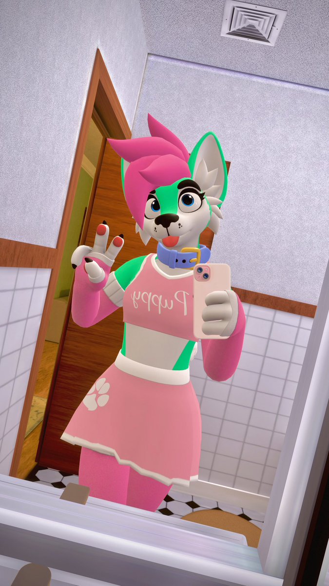 Picked up the cute fit from <a href="/Polycr0w/">🤍Polycrow🤍</a> 

The more pink I add the more I look like watermelon colors lol