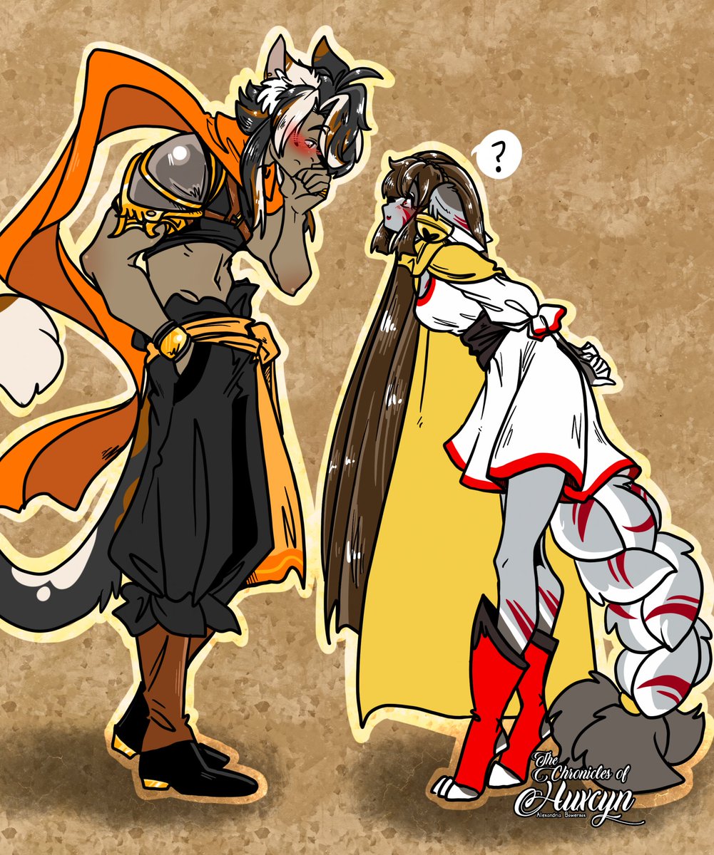 Sorrh &amp; Nommie 
ahhh future plot points that are so far in the future that they probably will be reworked like 8 times... tho this was super cute to draw