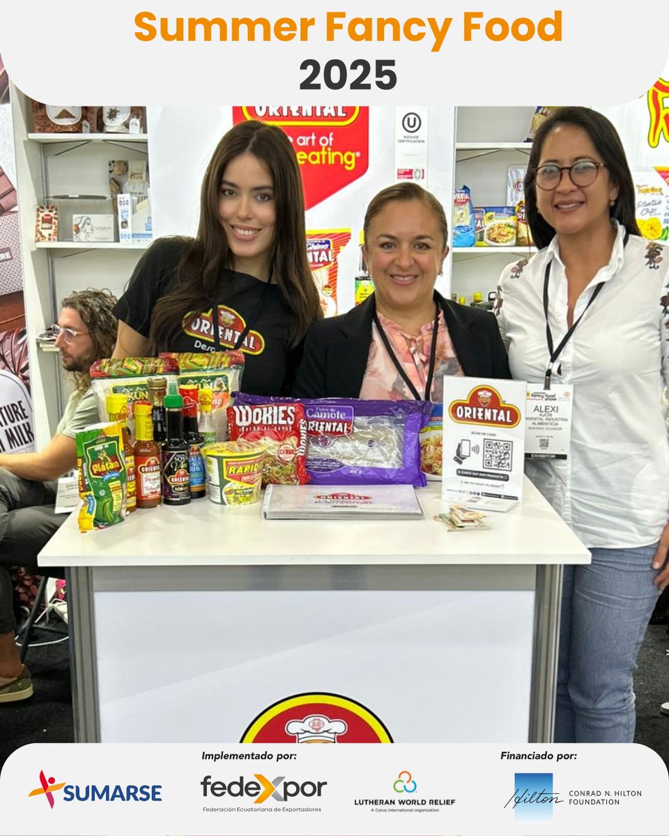 ✨ ¡Ecuador conquista paladares y abre nuevas oportunidades!

La delegación  ecuatoriana 🇪🇨 brilló en la Feria #SummerFancyFood con una presentación de productos que capturó el interés de compradores internacional y distribuidores de alto nivel. 🌍🍫🥭

🚀 En el marco de la