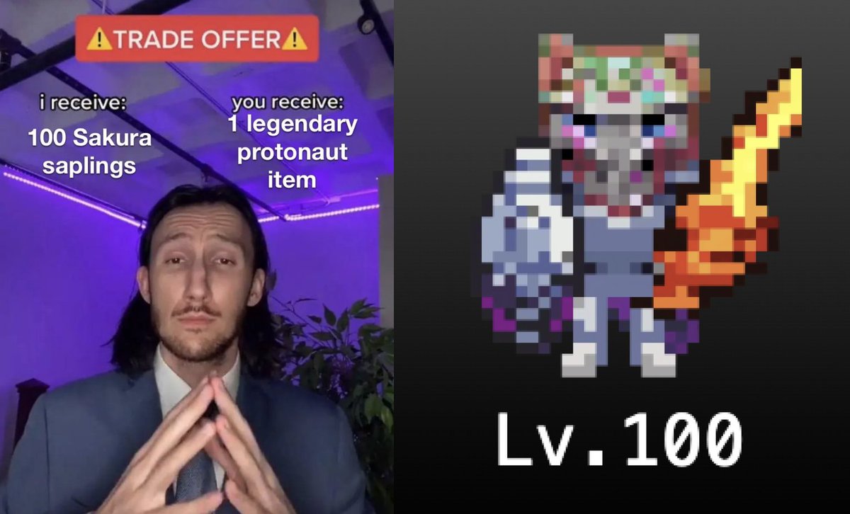 ZuseDust's tweet photo. When will the first @protonauts sell for a chest full of Sakura? https://t.co/bsYkxEJOSL