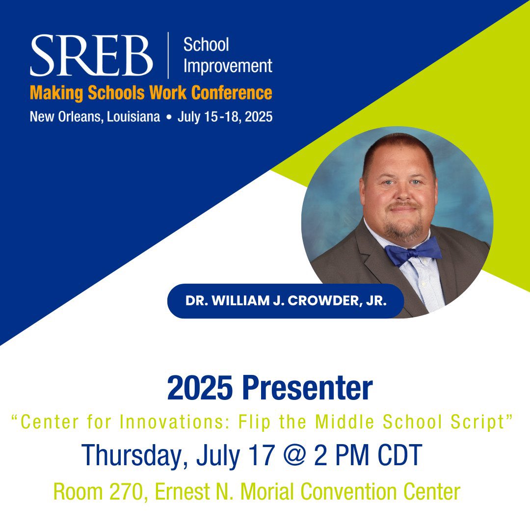William J. Crowder, Jr., Ph.D., Ed.D. (@vaeducatorwjc) on Twitter photo Looking forward to another amazing <a href="/srebeducation/">SREB</a> conference in just a couple of weeks. Spending time with over 3,000 like minded educators is always a joy. <a href="/MacBeaton2/">Mac Beaton</a> <a href="/DeiaChamp/">Deia Champ, Ed.D.</a> <a href="/JohnRolfeMS/">John Rolfe Middle School</a> #SREBSummer Looking forward to another amazing <a href="/srebeducation/">SREB</a> conference in just a couple of weeks. Spending time with over 3,000 like minded educators is always a joy. <a href="/MacBeaton2/">Mac Beaton</a> <a href="/DeiaChamp/">Deia Champ, Ed.D.</a> <a href="/JohnRolfeMS/">John Rolfe Middle School</a> #SREBSummer