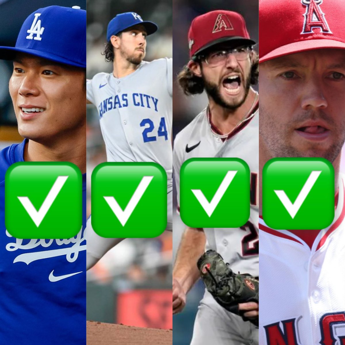 I FUCKING DO THIS ON MY MOMMA 💰❤️ NOTHING MISSED ON THE LIST….
$1,000 TO 4 PEOPLE THAT LIKES &amp; RTS ✅

4-0 🧹 

Zac Gallen “O” 5.5 Ks {4⭐️}✅
Michael Lorenzen “O” 4.5 Ks {4⭐️}✅
Tyler Anderson “O” 15.5 Outs {5⭐️}✅
Yoshinobu Yamamoto “O” 17.5 Outs {5⭐️}✅